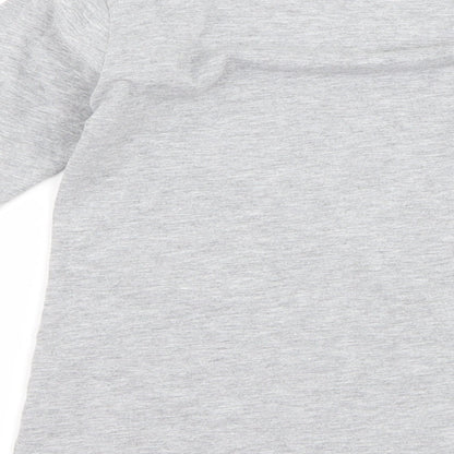 atabay Girls Grey   Basic T-Shirt Size 6-7 Years  - Love Bunny