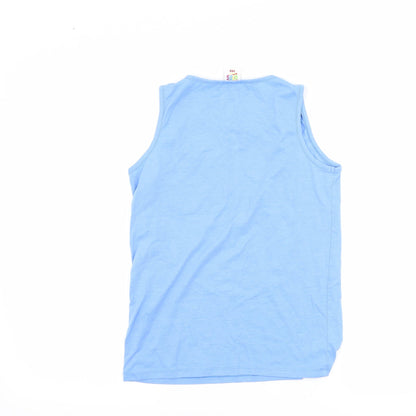 Txm kids Girls Blue   Basic Tank Size 10-11 Years  - never say never