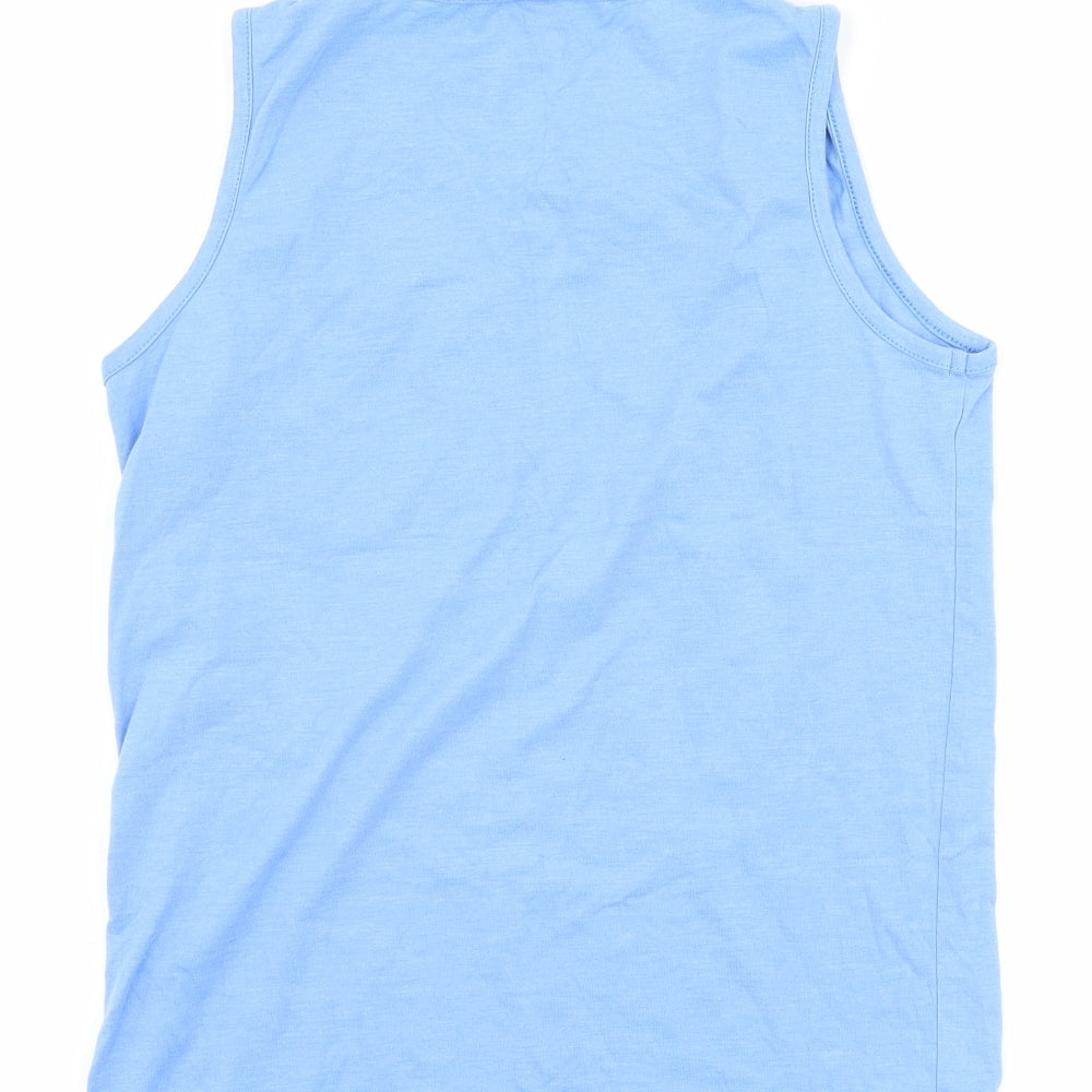 Txm kids Girls Blue   Basic Tank Size 10-11 Years  - never say never