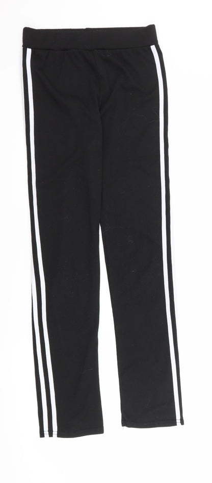 D&A Girls Black   Capri Trousers Size M - leggings