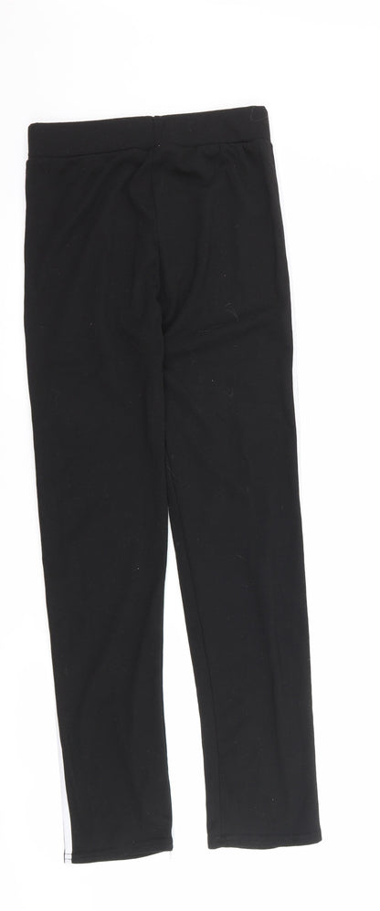 D&A Girls Black   Capri Trousers Size M - leggings