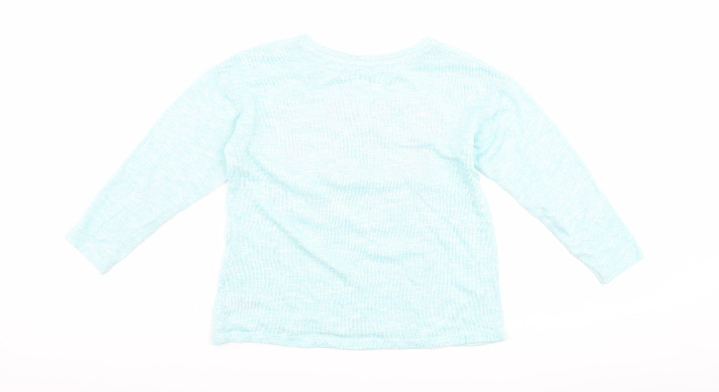 St Bernard Girls Blue   Basic T-Shirt Size 6 Years  - slogan