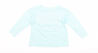 St Bernard Girls Blue   Basic T-Shirt Size 6 Years  - slogan