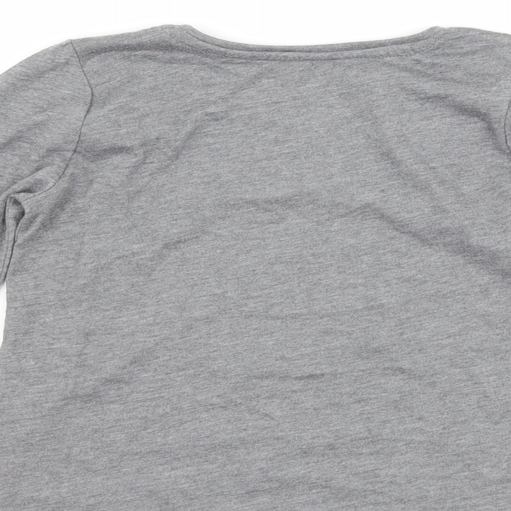 Primark Girls Grey   Basic T-Shirt Size 6-7 Years  - my mummy rocks