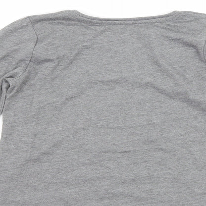 Primark Girls Grey   Basic T-Shirt Size 6-7 Years  - my mummy rocks