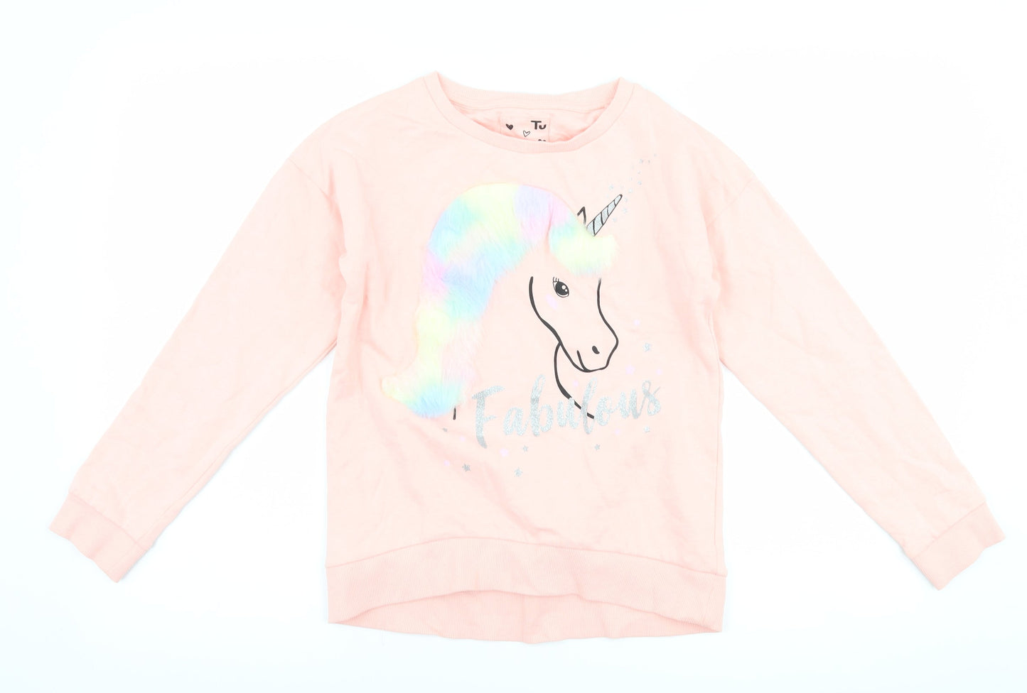 TU Girls Pink   Pullover Sweatshirt Size 12 Years  - Unicorn