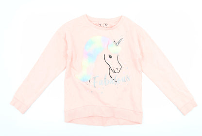 TU Girls Pink   Pullover Sweatshirt Size 12 Years  - Unicorn