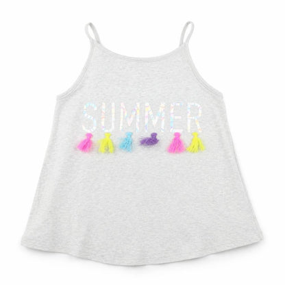 F&F Girls Grey   Basic Tank Size 7-8 Years  - summer