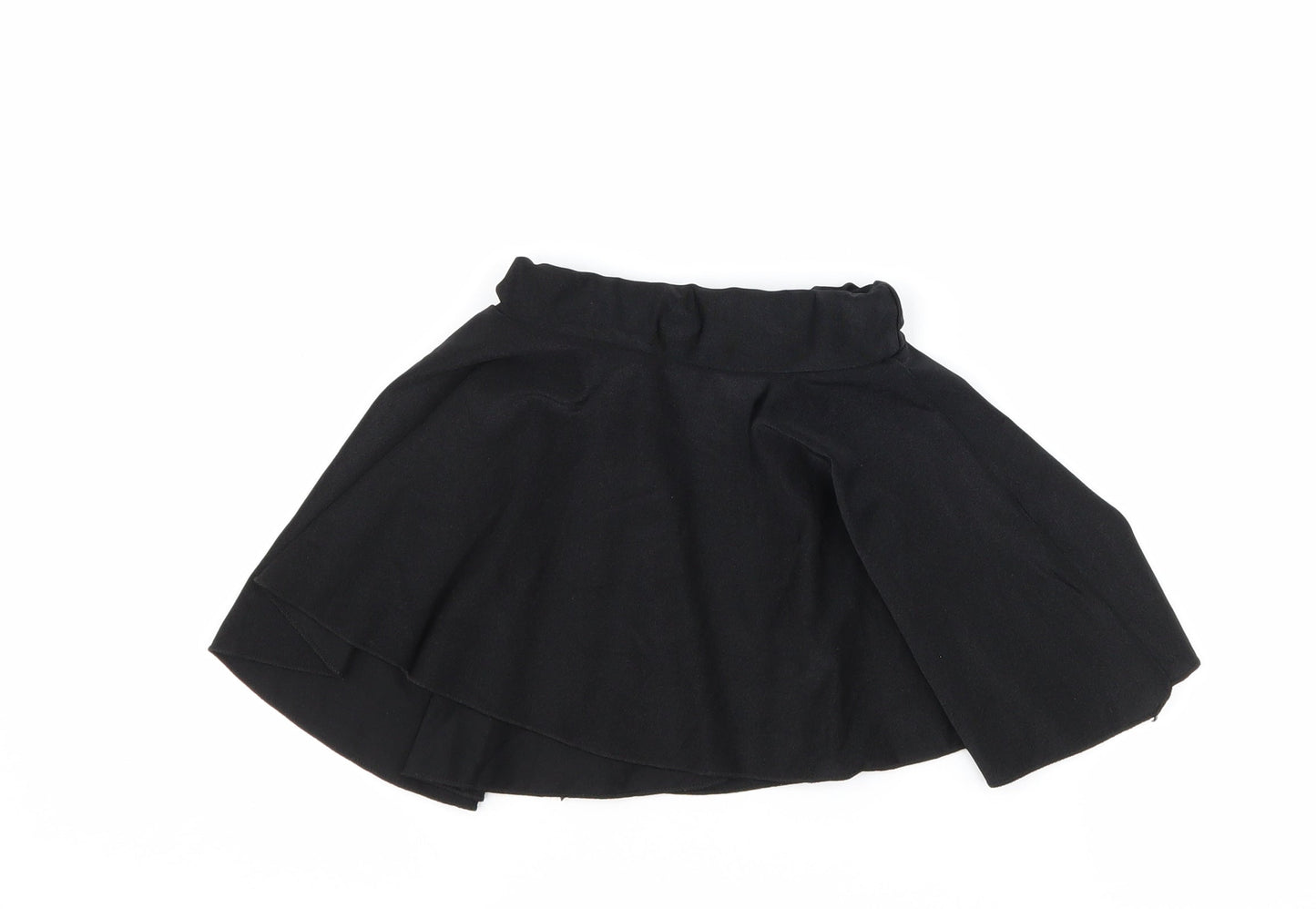 Preworn Girls Black   A-Line Skirt Size 7-8 Years