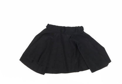 Preworn Girls Black   A-Line Skirt Size 7-8 Years