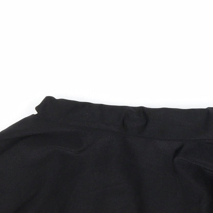 Preworn Girls Black   A-Line Skirt Size 7-8 Years