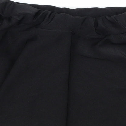 Preworn Girls Black   A-Line Skirt Size 7-8 Years