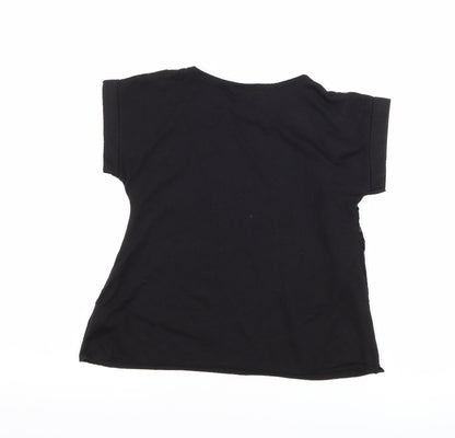 Cherokee Girls Black   Basic T-Shirt Size 6-7 Years
