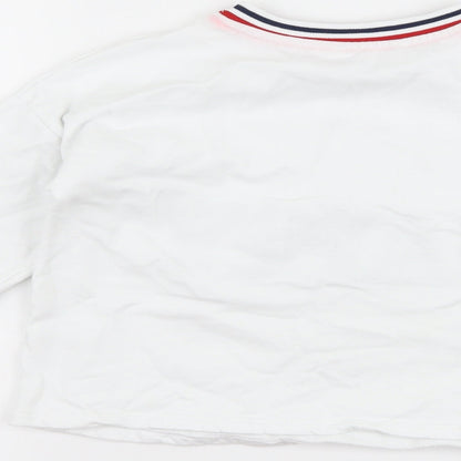 George Boys White   Pullover Sweatshirt Size 8-9 Years  - happy
