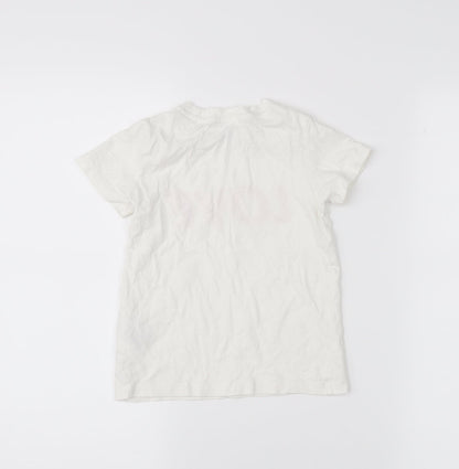 H&M Girls White   Pullover T-Shirt Size 3-4 Years