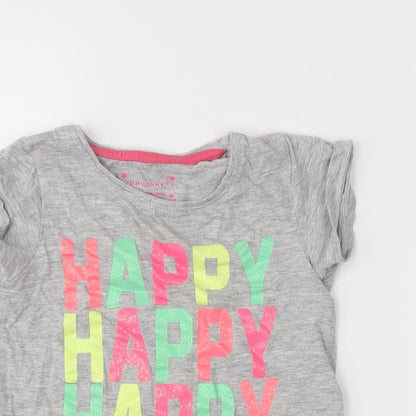 Primark Girls Grey   Basic T-Shirt Size 5-6 Years
