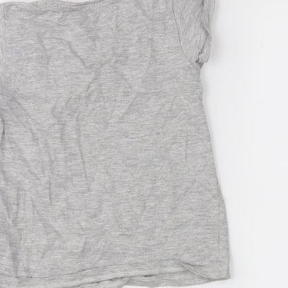 Primark Girls Grey   Basic T-Shirt Size 5-6 Years