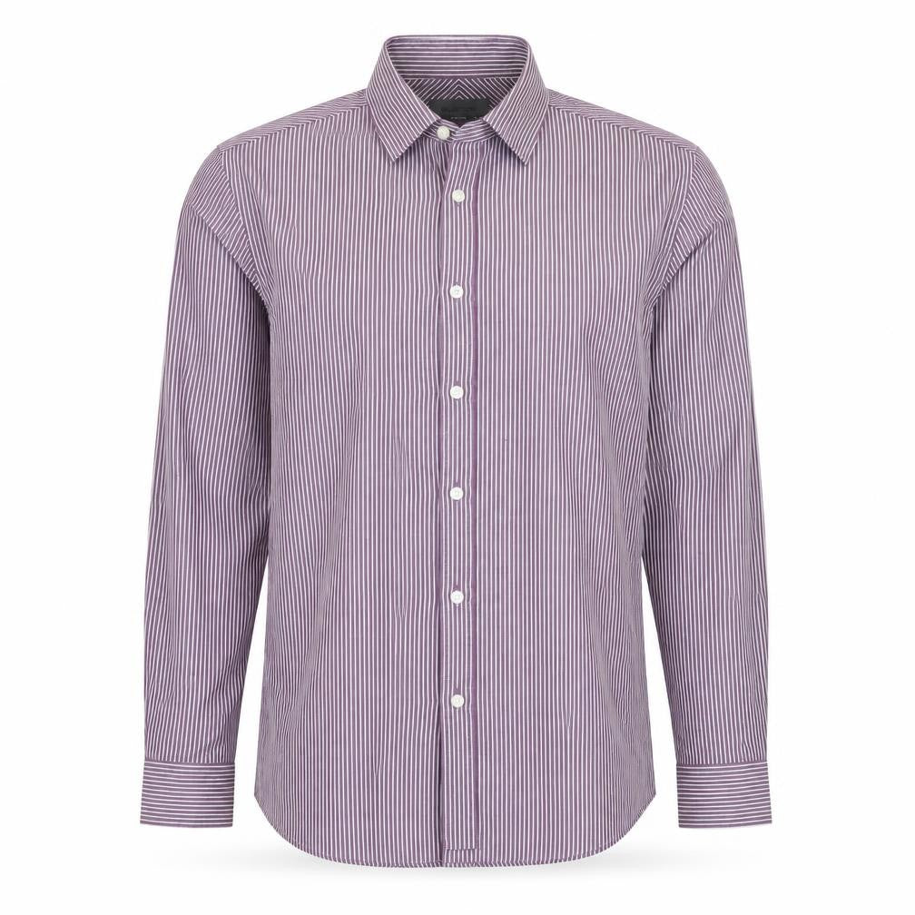 Mens UK Size 14.5 Burton Purple  Button-Up Long Sleeve Casual Shirt