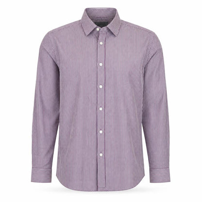 Mens UK Size 14.5 Burton Purple  Button-Up Long Sleeve Casual Shirt