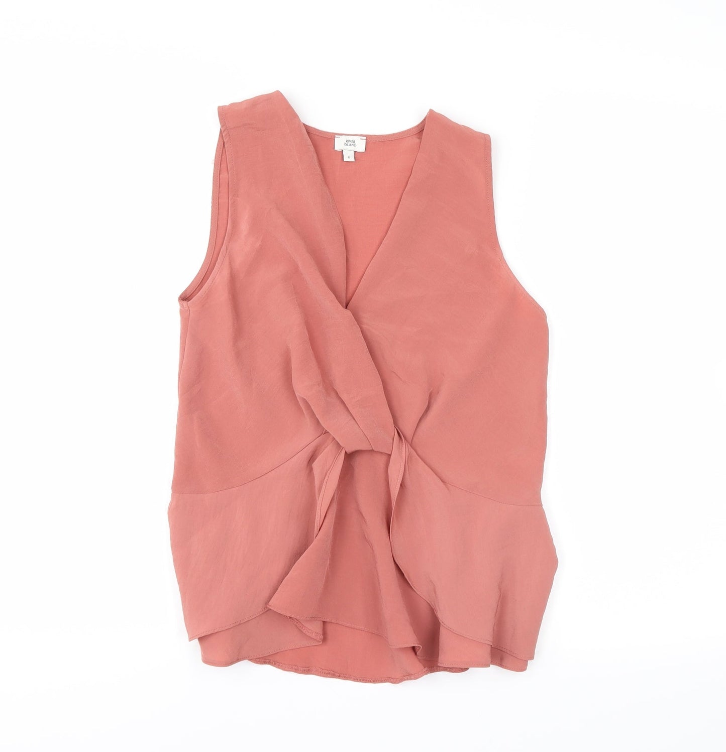 Womens UK Size 6 River Island Pink Basic Tank