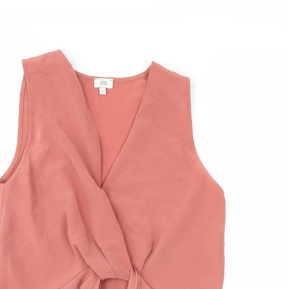 Womens UK Size 6 River Island Pink Basic Tank