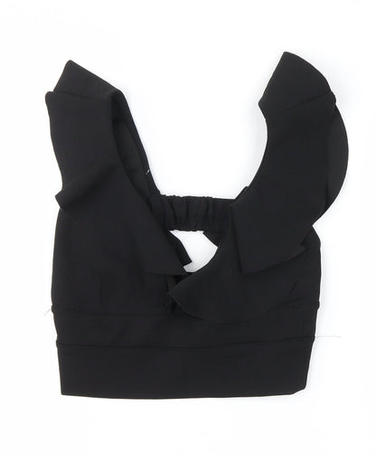 Womens UK Size 6 River Island Black Cropped Tank