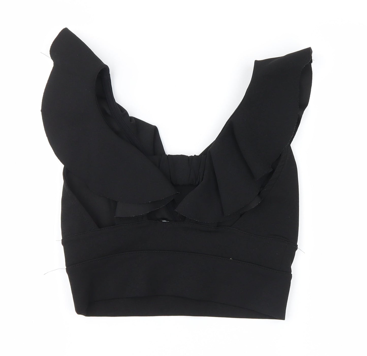 Womens UK Size 6 River Island Black Cropped Tank