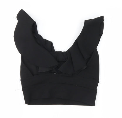 Womens UK Size 6 River Island Black Cropped Tank