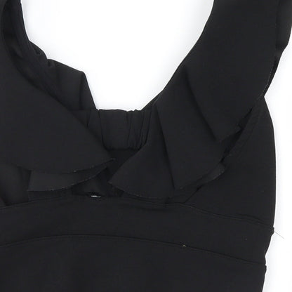 Womens UK Size 6 River Island Black Cropped Tank
