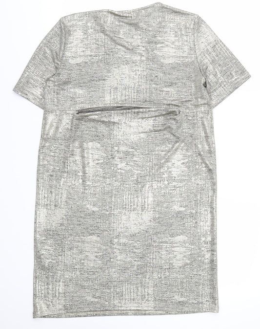 River Island Womens Gold   T-Shirt Dress  Size 8