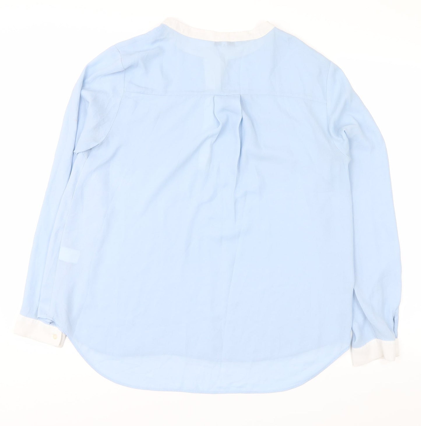 Womens UK Size 10 NEXT Blue Basic Button-Up