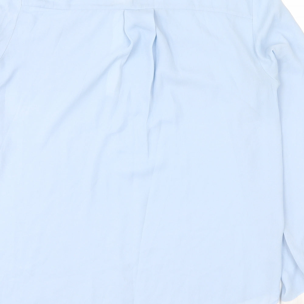 Womens UK Size 10 NEXT Blue Basic Button-Up