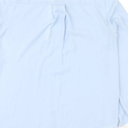 Womens UK Size 10 NEXT Blue Basic Button-Up