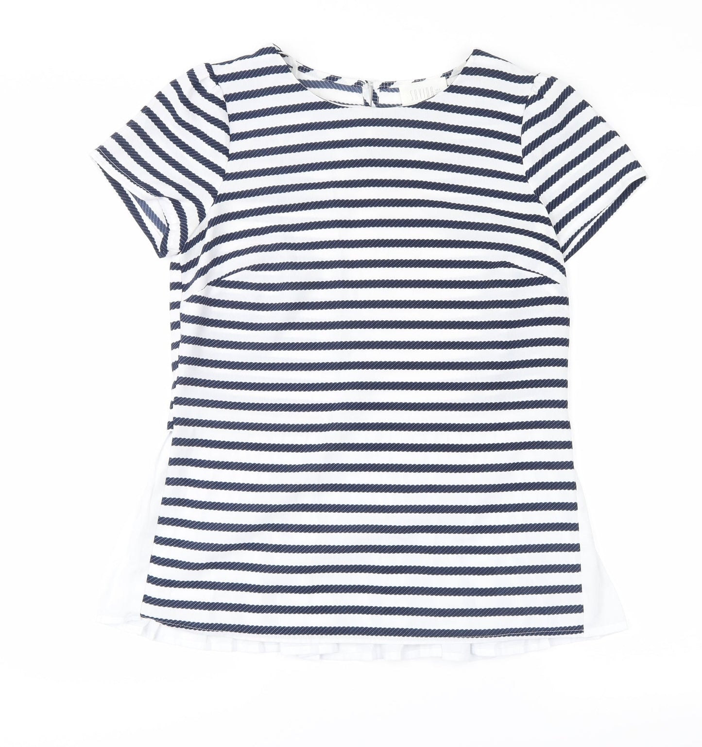Womens UK Size 8 savida Blue Basic T-Shirt