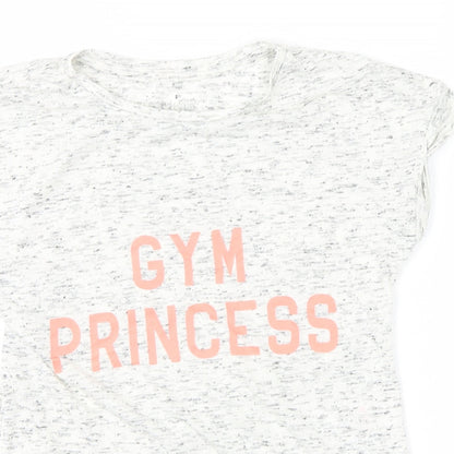 souluxe Girls Grey   Basic T-Shirt Size 8-9 Years  - gym princess