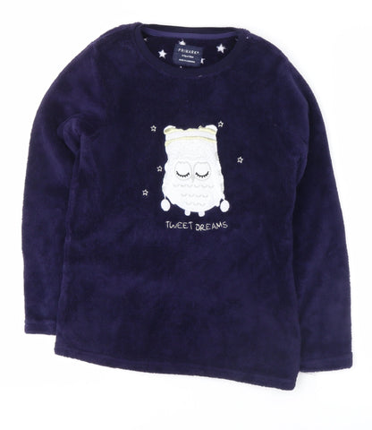 Primark Girls Blue   Top Pyjama Top Size 9-10 Years  - TWEET DREAMS OWL