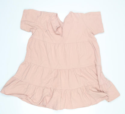 Boohoo Womens Pink   T-Shirt Dress  Size 6