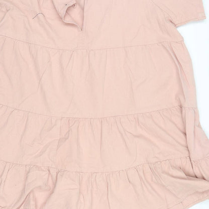 Boohoo Womens Pink   T-Shirt Dress  Size 6