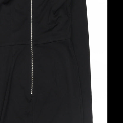 Yoins Womens Black   Shirt Dress  Size 10