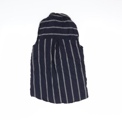 Womens UK Size 8 Atmosphere Blue Basic Button-Up