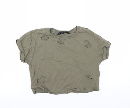 New Look Girls Green   Cropped T-Shirt Size 10-11 Years