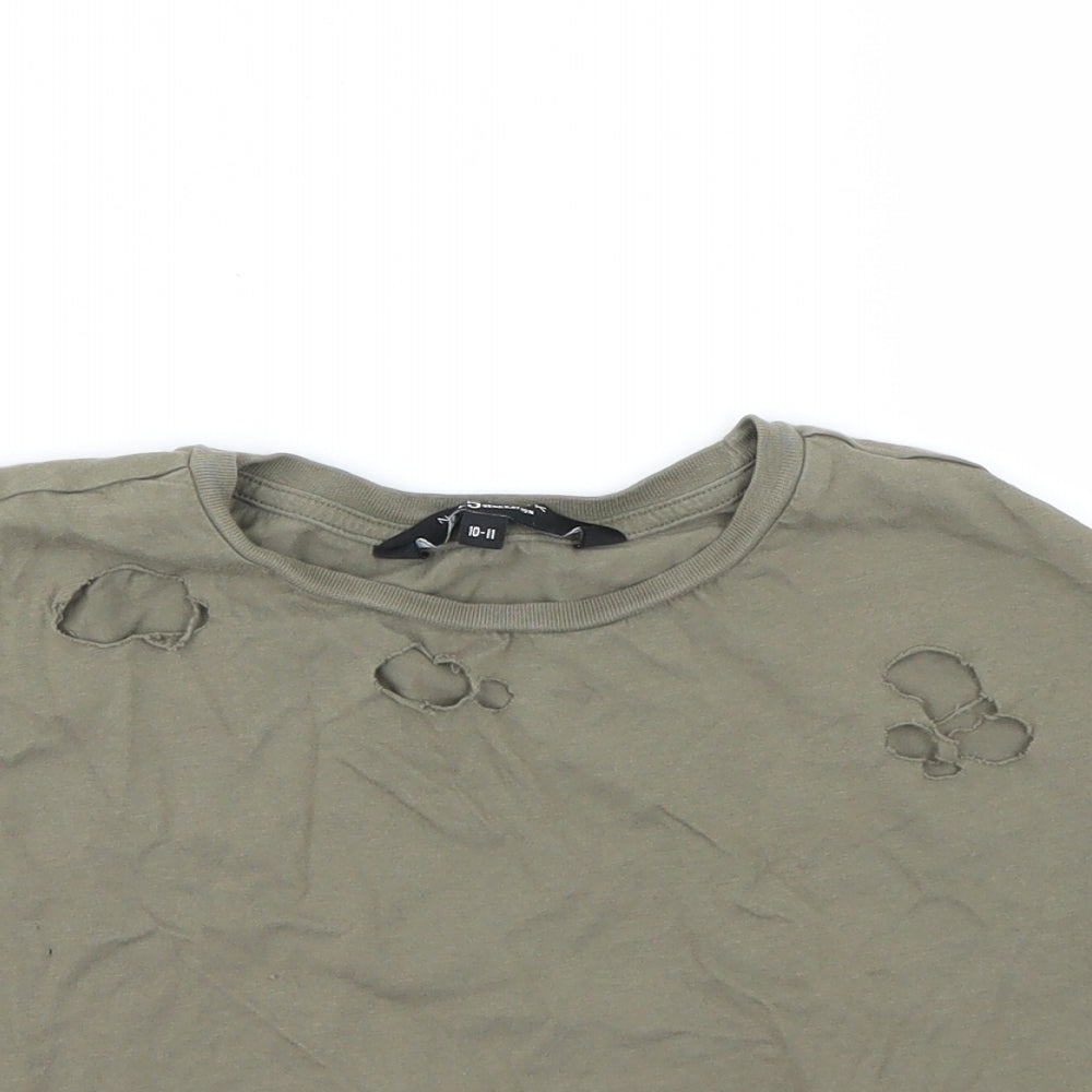 New Look Girls Green   Cropped T-Shirt Size 10-11 Years