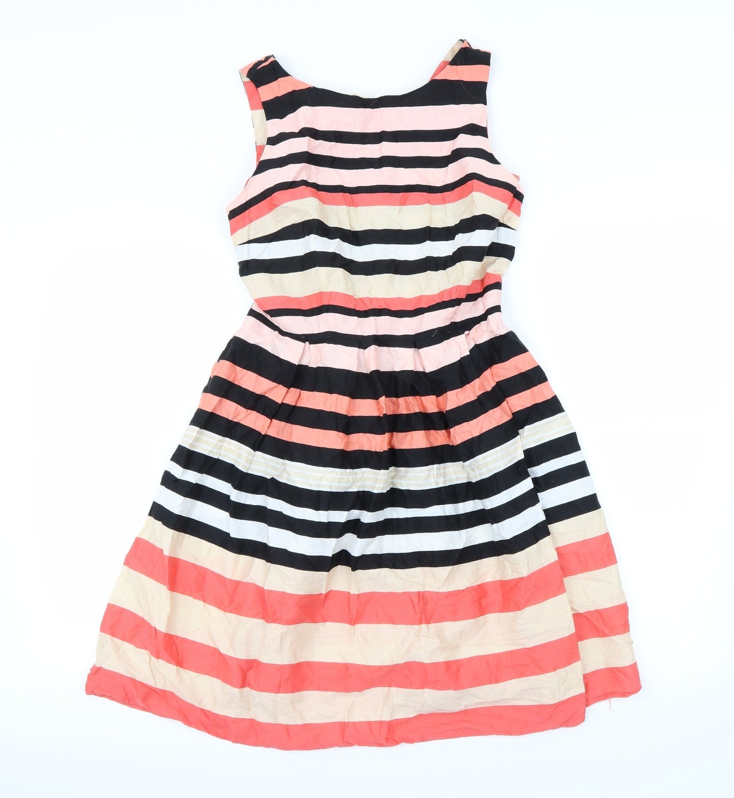 Dorothy Perkins Womens Multicoloured Striped  Fit & Flare  Size 10