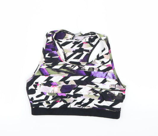 F&F Womens White Geometric  Cropped Tank Size M