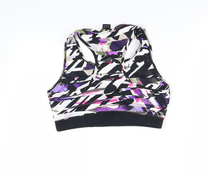 F&F Womens White Geometric  Cropped Tank Size M