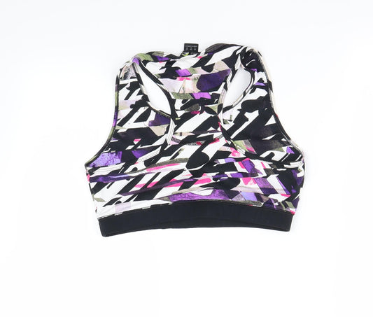 F&F Womens White Geometric  Cropped Tank Size M