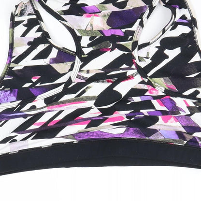 F&F Womens White Geometric  Cropped Tank Size M