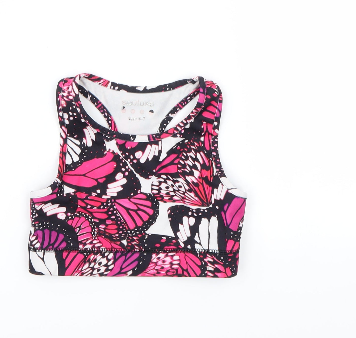 Soul Luxe Girls Multicoloured Animal Print  Cropped Tank Size 6-7 Years
