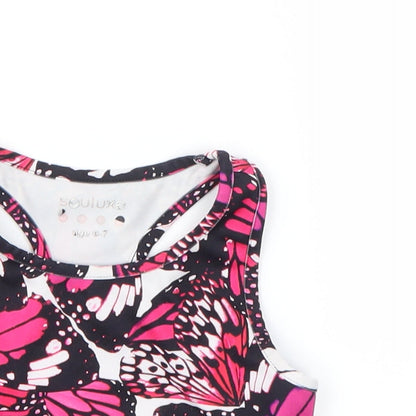Soul Luxe Girls Multicoloured Animal Print  Cropped Tank Size 6-7 Years