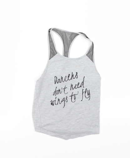 Bloch Girls Grey   Basic Tank Size 8-9 Years